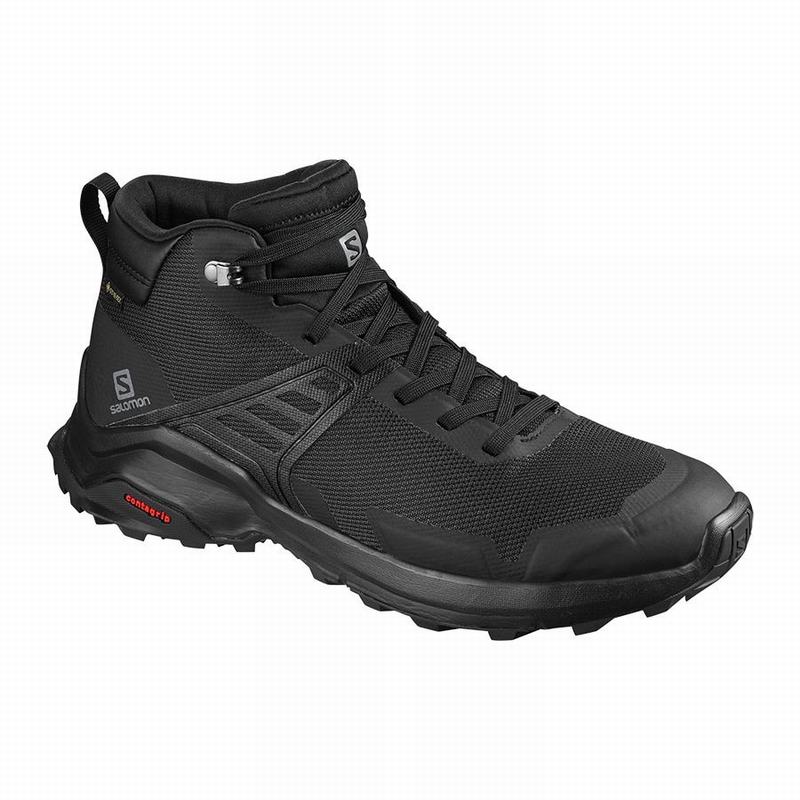 Salomon Israel X RAISE MID GORE-TEX - Mens Hiking Shoes - Black (GTYZ-13257)